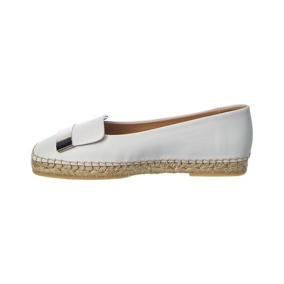 Sergio Rossi Sr1 Leather Espadrille, White - Picture 2 of 5